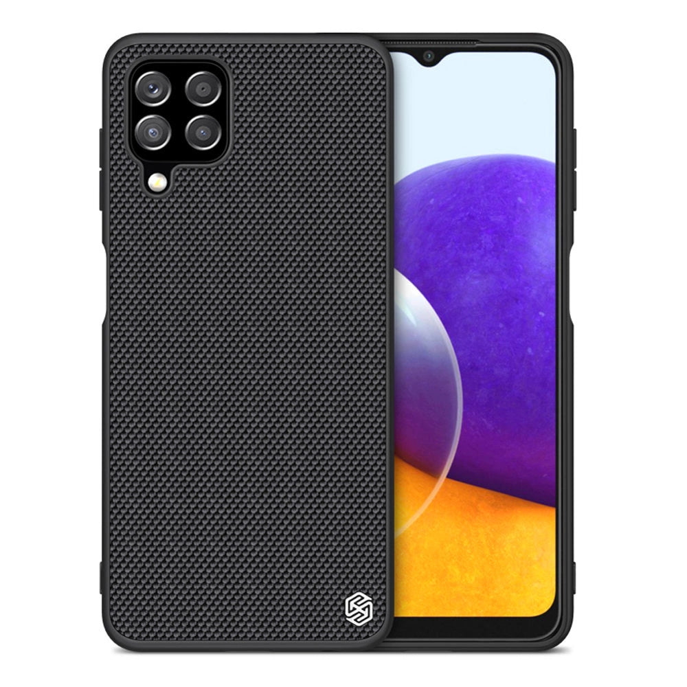 Nillkin Textured Case robuste, verstärkte Hülle mit Gelrahmen und Nylonrückseite für Samsung Galaxy A22 4G schwarz
