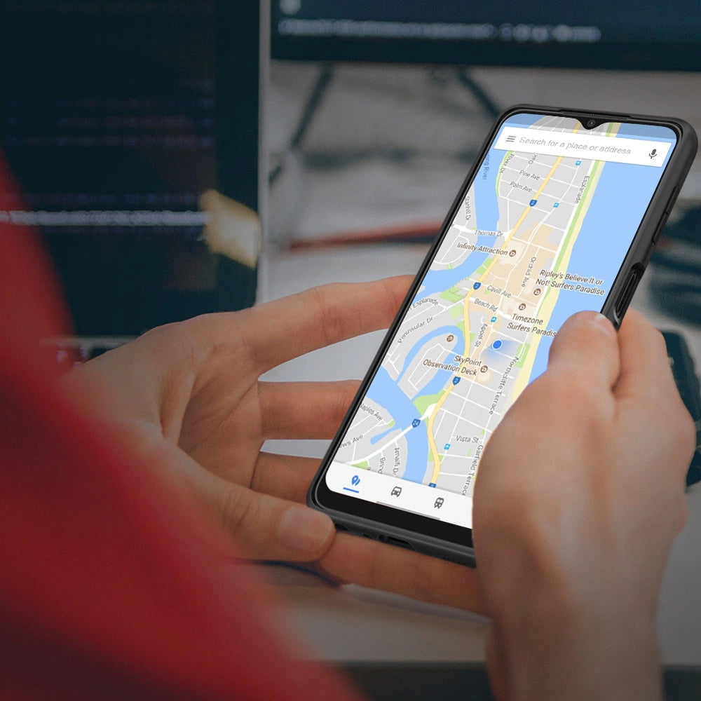 Nillkin Textured Case robuste, verstärkte Hülle mit Gelrahmen und Nylonrückseite für Samsung Galaxy A22 4G schwarz