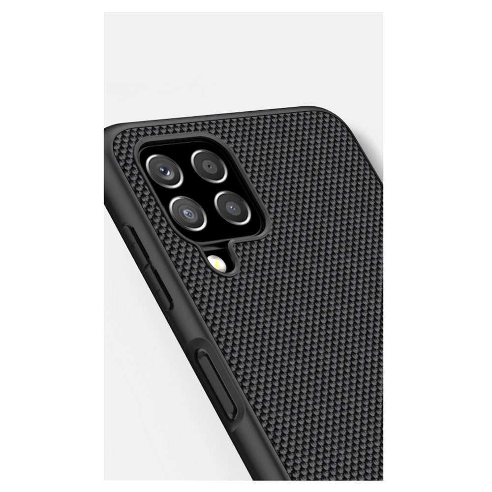 Nillkin Textured Case robuste, verstärkte Hülle mit Gelrahmen und Nylonrückseite für Samsung Galaxy A22 4G schwarz
