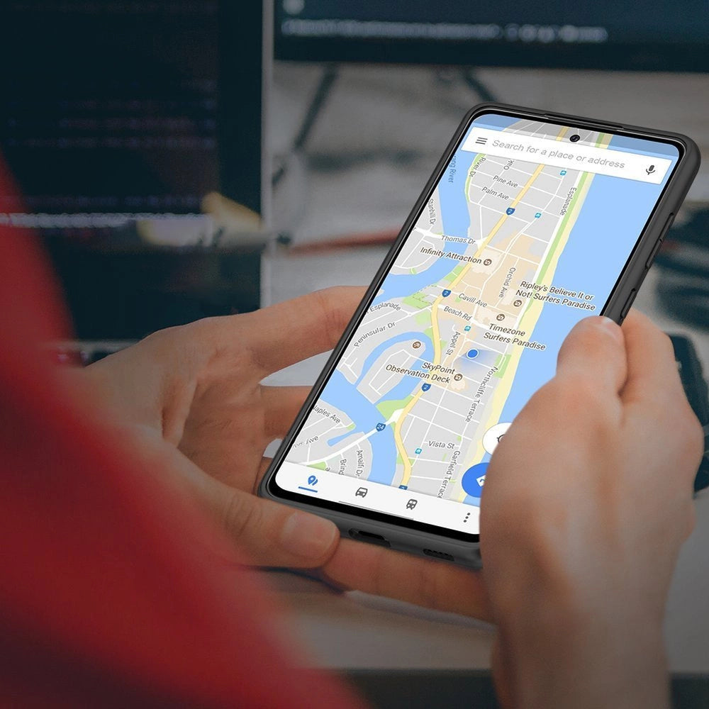 Nillkin Textured Case robuste, verstärkte Hülle mit Gelrahmen und Nylonrückseite für Samsung Galaxy A72 4G schwarz