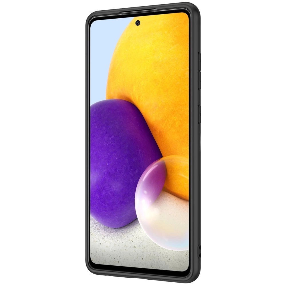 Nillkin Textured Case robuste, verstärkte Hülle mit Gelrahmen und Nylonrückseite für Samsung Galaxy A72 4G schwarz