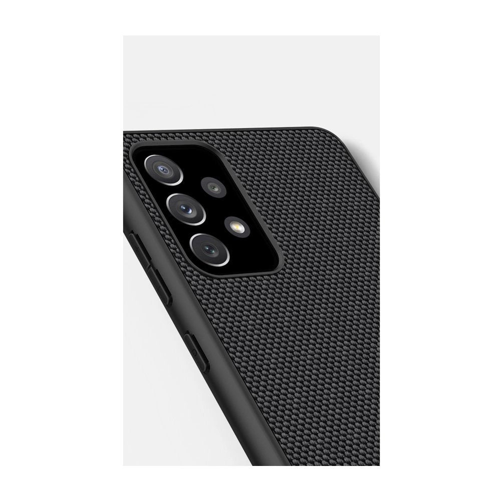 Nillkin Textured Case robuste, verstärkte Hülle mit Gelrahmen und Nylonrückseite für Samsung Galaxy A72 4G schwarz