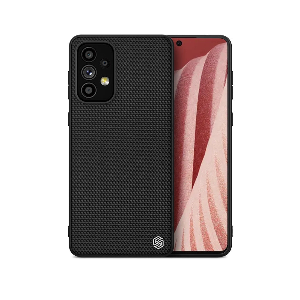 Nillkin Textured Case robuste, verstärkte Hülle mit Gelrahmen und Nylonrückseite für Samsung Galaxy A73 schwarz