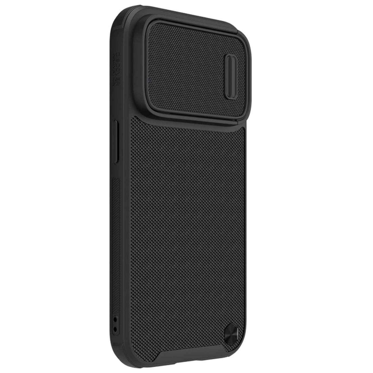 Nillkin Textured S Case für iPhone 14 Pro Max, Cover mit Kameraabdeckung, schwarz