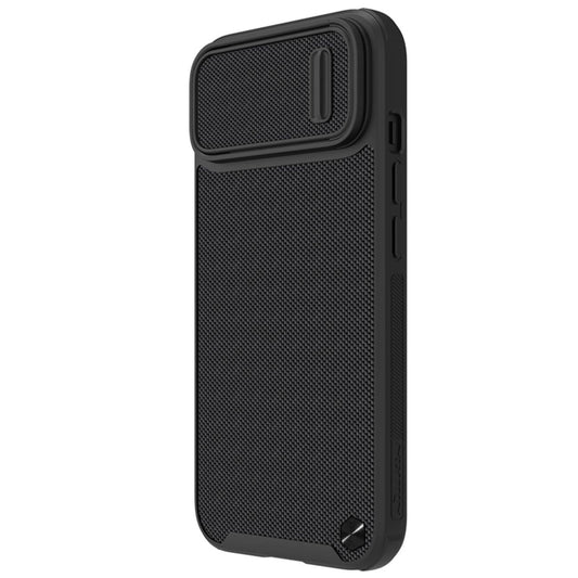 Nillkin Textured S Case für iPhone 14, gepanzerte Hülle mit Kameraabdeckung, schwarz