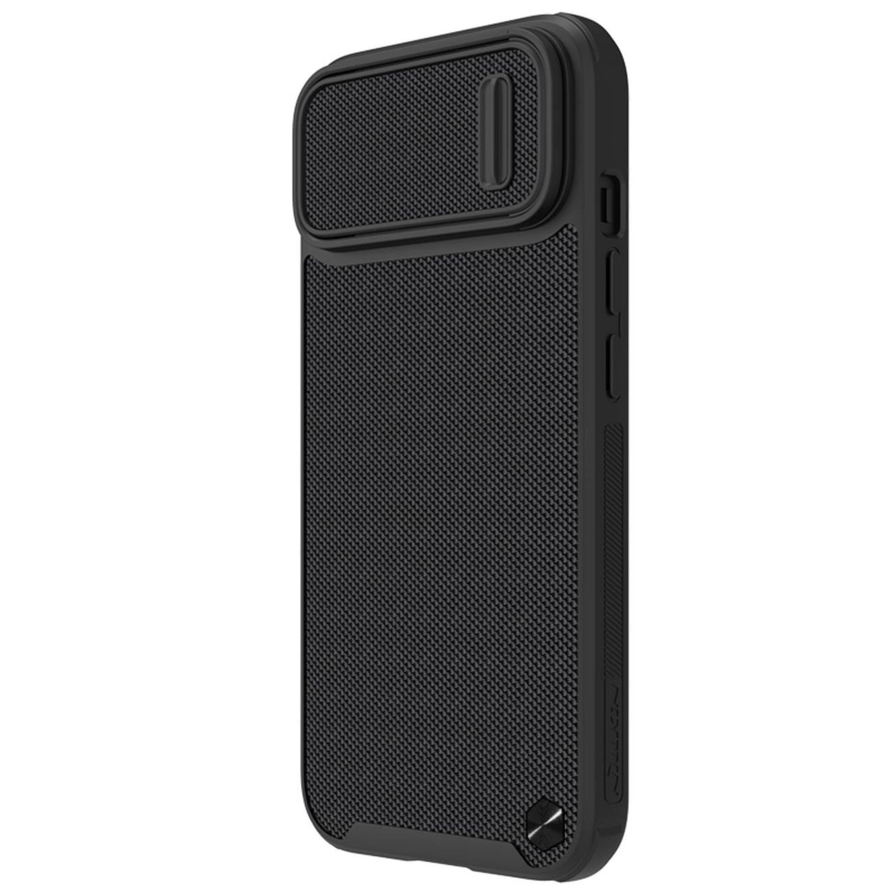 Nillkin Textured S Case iPhone 14 Plus Panzerhülle mit Kameraabdeckung, schwarz