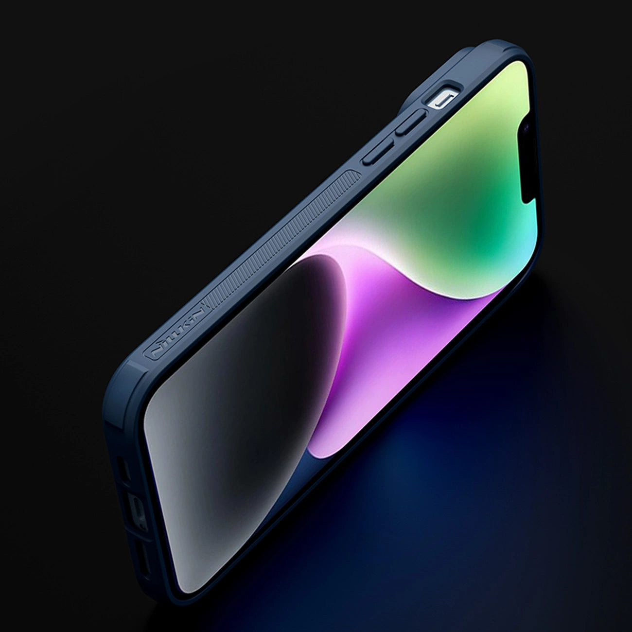 Nillkin Textured S Case iPhone 14 Pro Max Panzerhülle mit Kameraabdeckung dunkelgrün