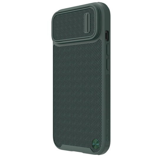 Nillkin Textured S Case iPhone 14 Pro Max Panzerhülle mit Kameraabdeckung dunkelgrün