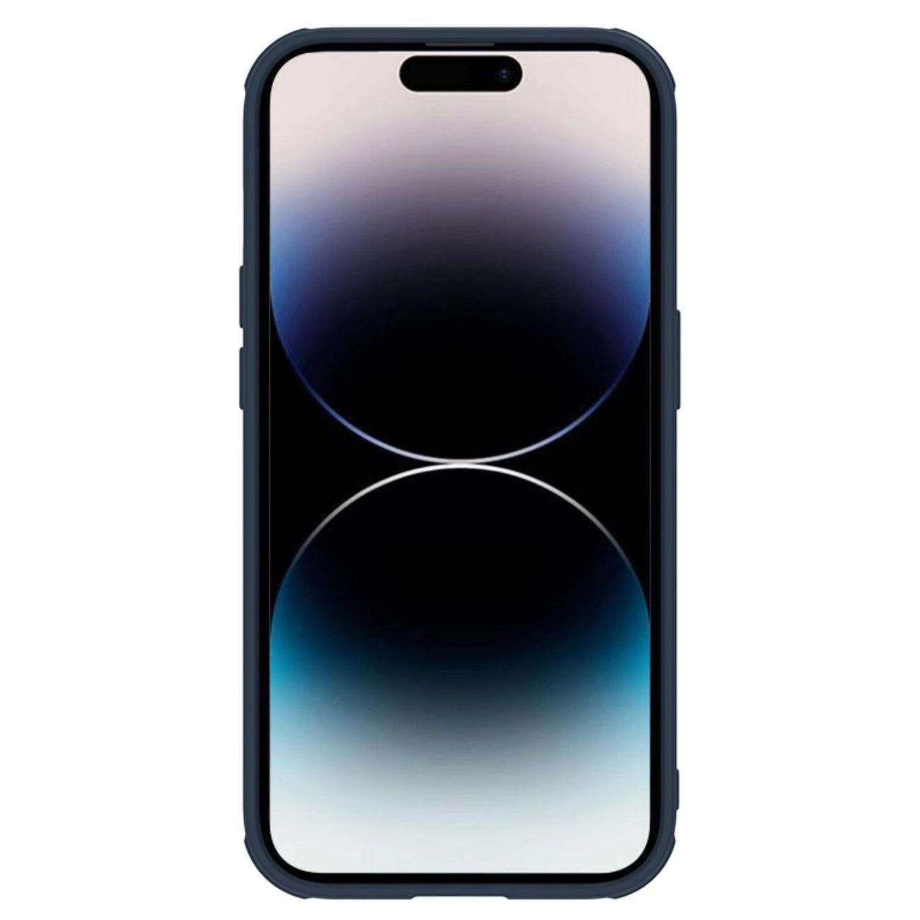 Nillkin Textured S Case iPhone 14 Pro Max gepanzerte Hülle mit Kameraabdeckung blau