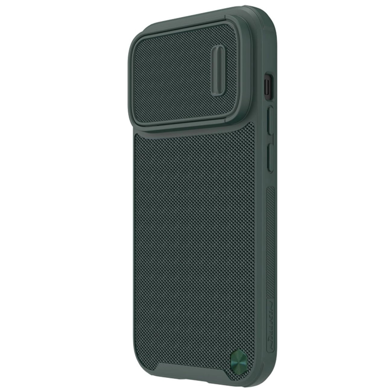 Nillkin Textured S Case iPhone 14 Pro gepanzerte Hülle mit Kameraabdeckung grün