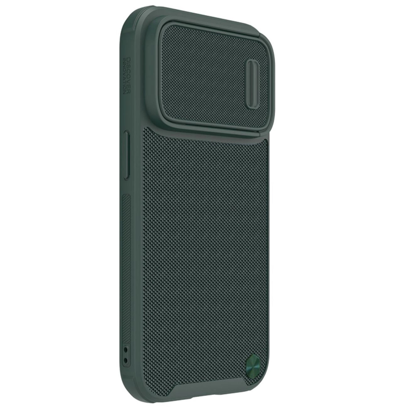 Nillkin Textured S Case iPhone 14 Pro gepanzerte Hülle mit Kameraabdeckung grün