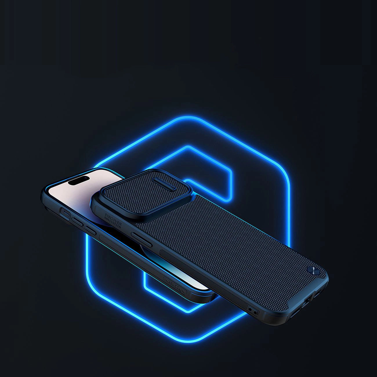 Nillkin Textured S Case iPhone 14 Pro gepanzerte Hülle mit Kameraabdeckung grün