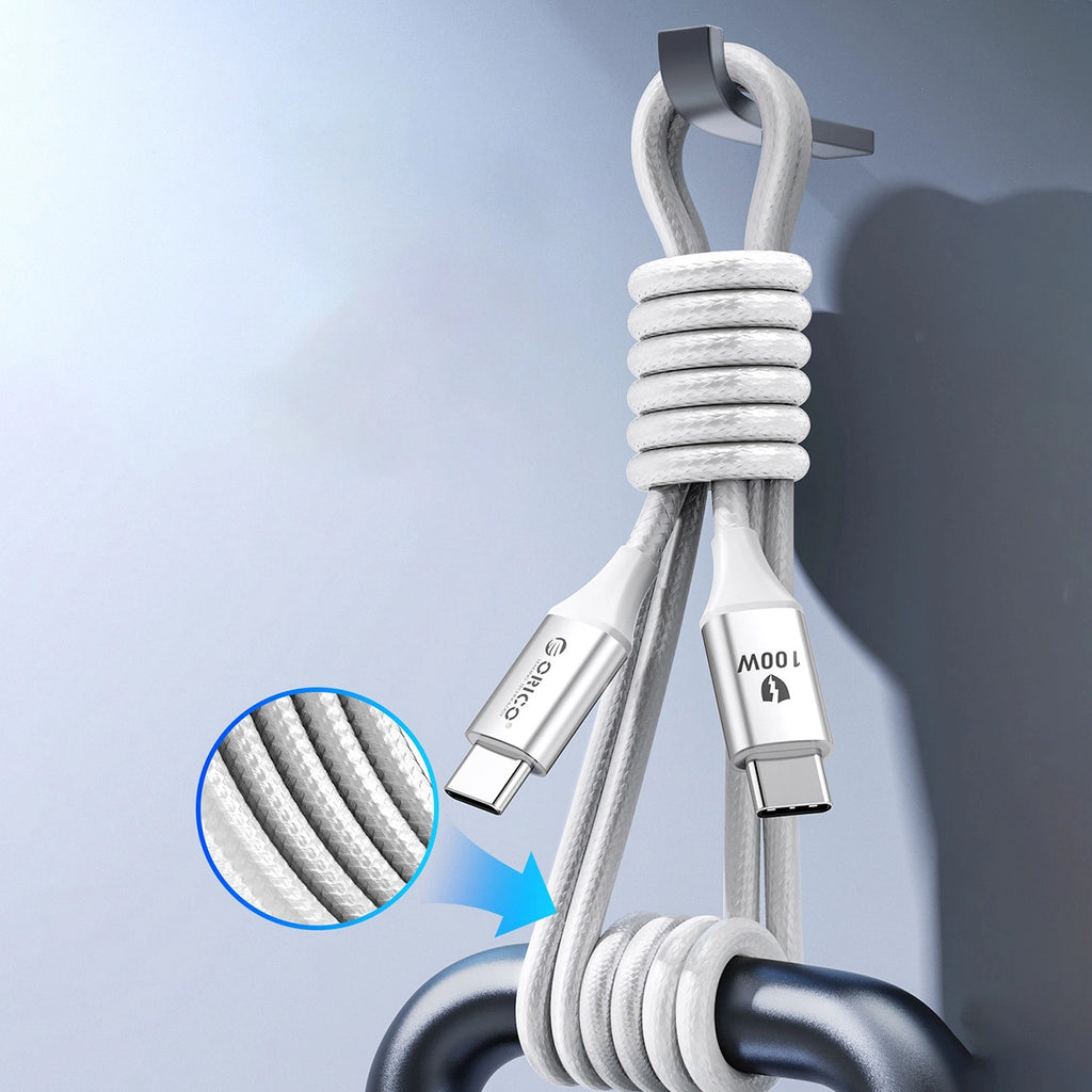 Orico CDX 100W 5A Power Delivery USB-C - USB-C 1m Kabel - Weiß