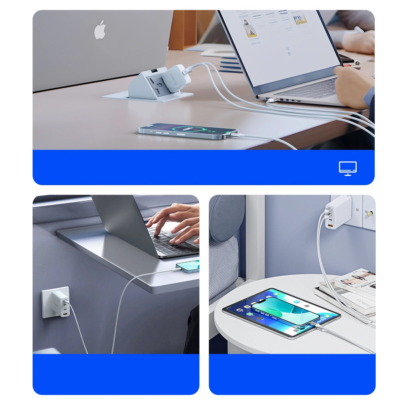 Orico CDX 60W 3A Power Delivery USB-C - USB-C 1m Kabel - Weiß
