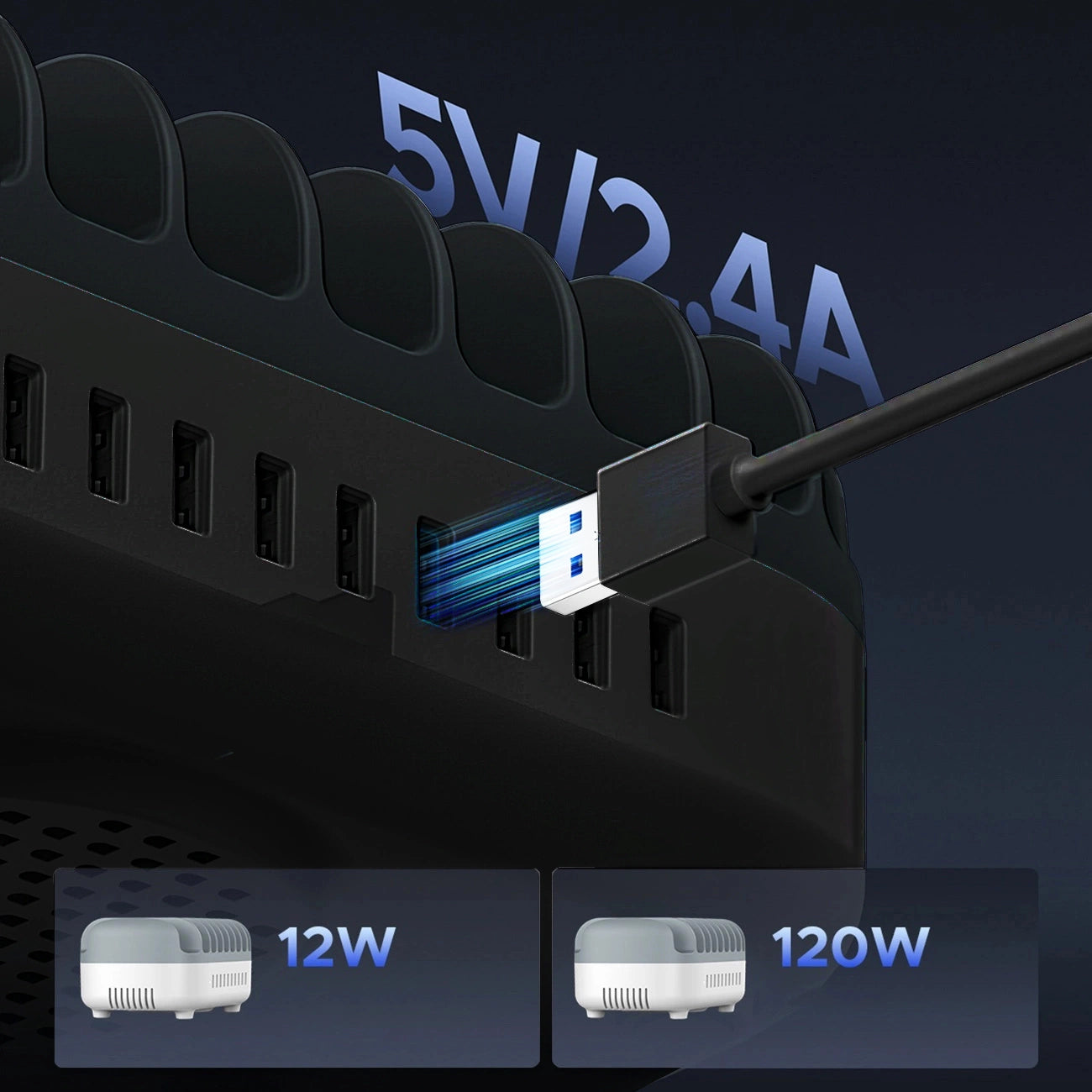 Orico DUK-10P-V1 Smart Dockingstation 10 x USB-A - Schwarz