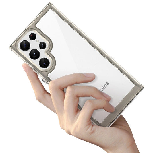 Outer Space Case Hülle für Samsung Galaxy S22 Ultra Hardcover mit Gelrahmen Rot