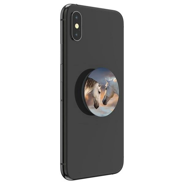 Popsockets – Telefonhalter und Ständer mit 2 Sonnenuntergangspferden