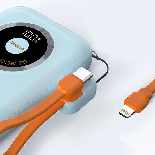 Powerbank Dudao K21 Mini 10000mAh 22.5W USB-A / USB-C - blau