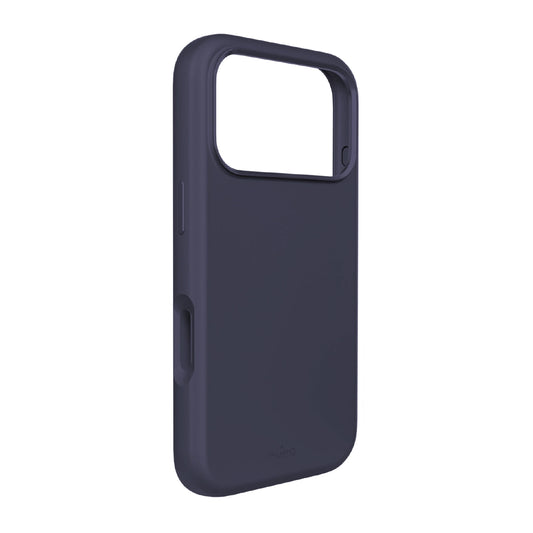 Pure Icon Mag Pro Liquid Silicone Case für iPhone 17 Pro Max, MagSafe kompatibel, mit Kameraschutz und Aluminiumknöpfen - Dunkelblau