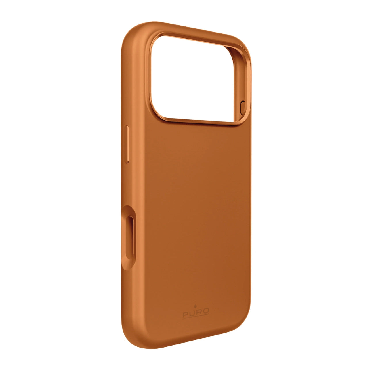 Pure Icon Mag Pro Liquid Silicone Case für iPhone 17 Pro Max, MagSafe kompatibel, mit Kameraschutz und Aluminiumknöpfen - Orange