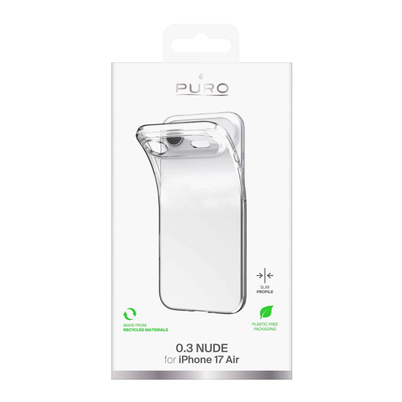 Puro 0.3 Nude Ultra-Slim TPU Case für iPhone 17 Air - Transparent