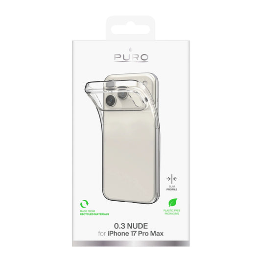 Puro 0.3 Nude Ultra-Slim TPU Case für iPhone 17 Pro Max - Transparent