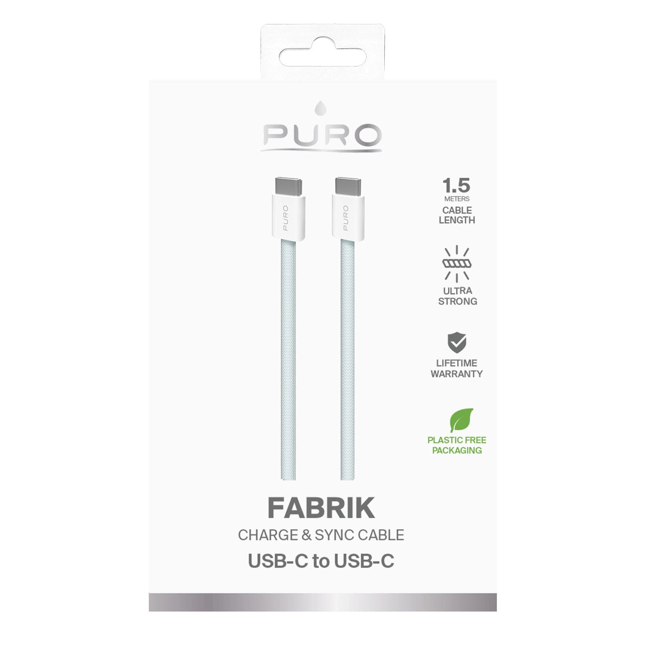 Puro Fabrik USB-C – USB-C-Kabel 1,5 m 60 W 480 Mbit/s – blau