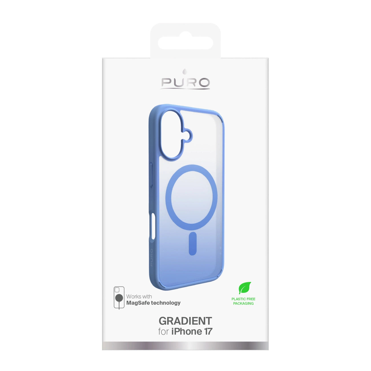 Puro Gradient TPU-Hülle kompatibel mit MagSafe für iPhone 17 – Blau