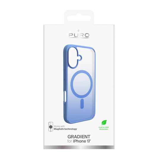 Puro Gradient TPU-Hülle kompatibel mit MagSafe für iPhone 17 – Blau