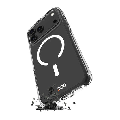 Puro Impact Clear D3O TPU+PC Hülle kompatibel mit MagSafe für iPhone 17 Pro Max - Transparent