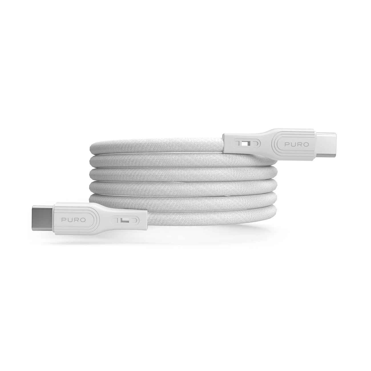 Puro Magnetic USB-C – USB-C-Kabel 60 W USB 3.2 (20 Gbit/s) 1 m magnetisch – Weiß
