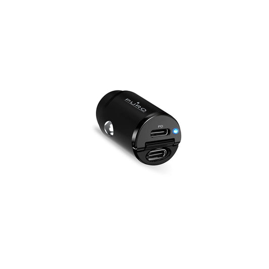 Puro Mini 30W Power Delivery 2 x USB-C Autoladegerät – Schwarz