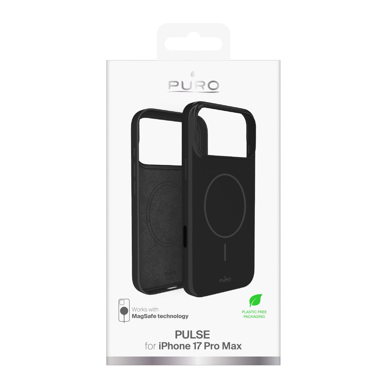 Puro Pulse Schutzhülle für iPhone 17 Pro Max Polycarbonat - Schwarz