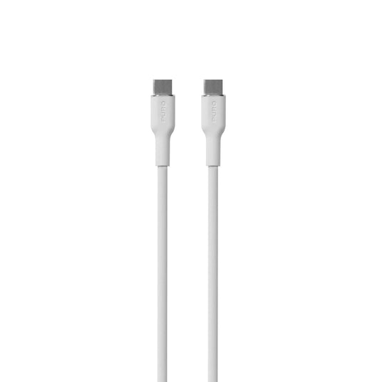 Puro Soft USB-C – USB-C-Kabel 60 W 1,5 m Silikon – Weiß