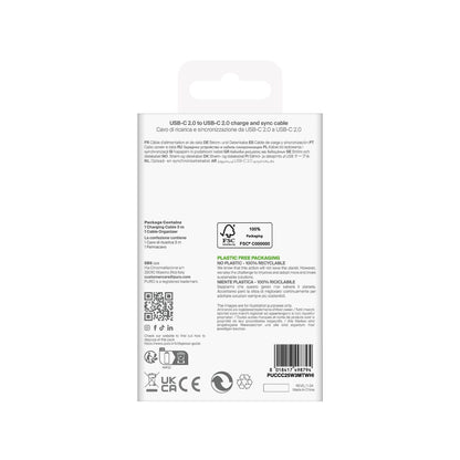 Puro TPE 25W USB-C - USB-C 3m Kabel - Weiß
