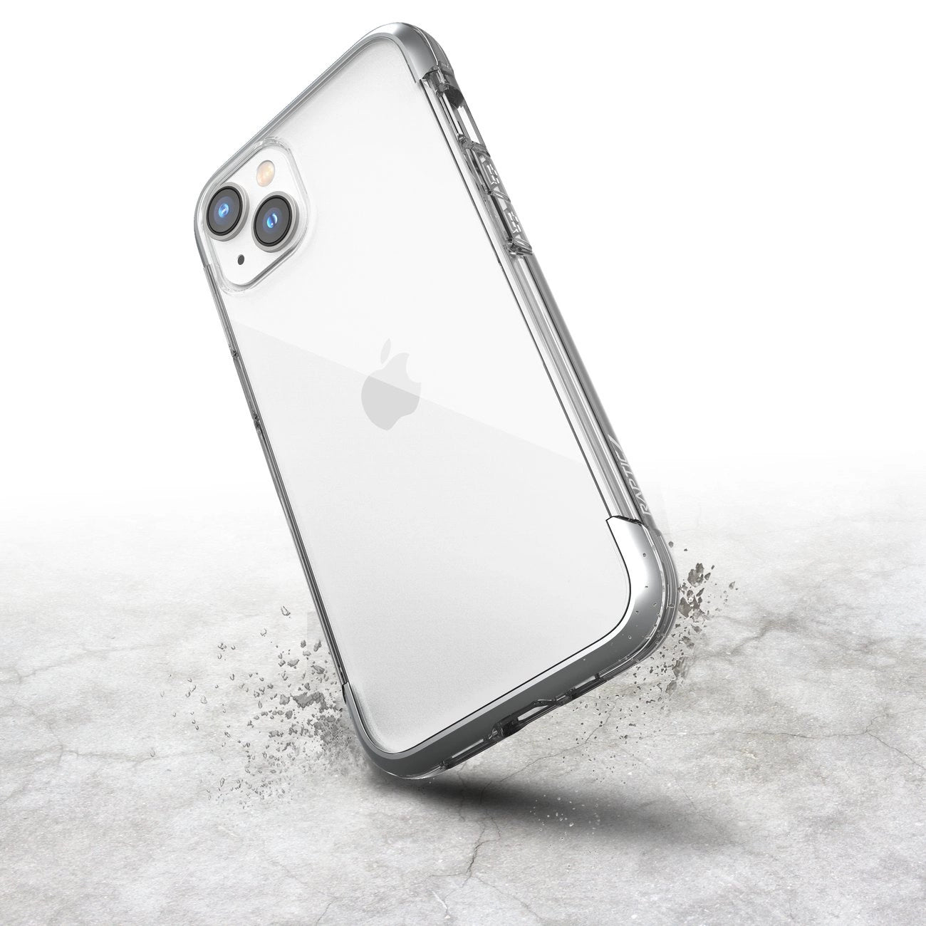 Raptic X-Doria Air Case für iPhone 14 Plus gepanzerte Hülle silber