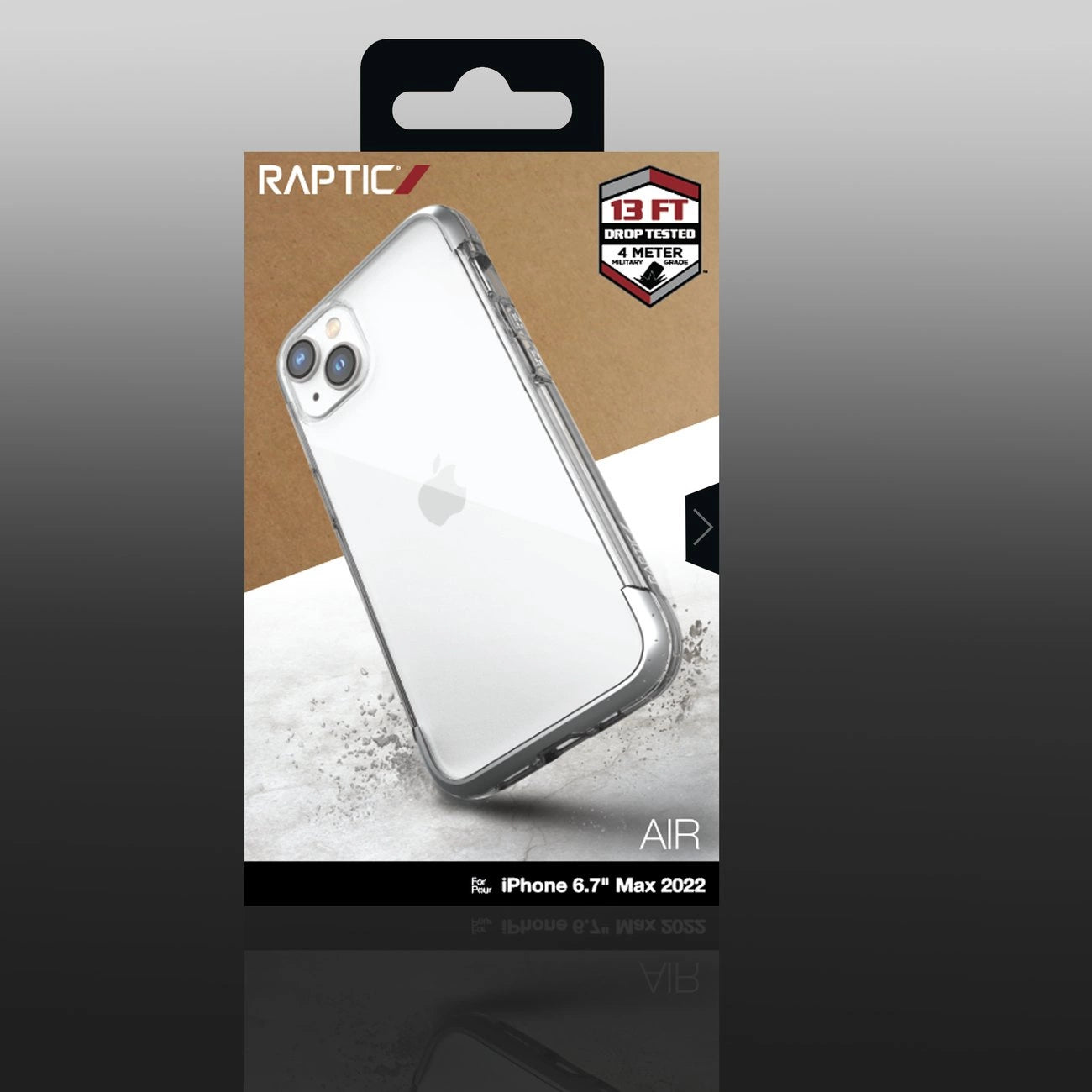Raptic X-Doria Air Case für iPhone 14 Plus gepanzerte Hülle silber