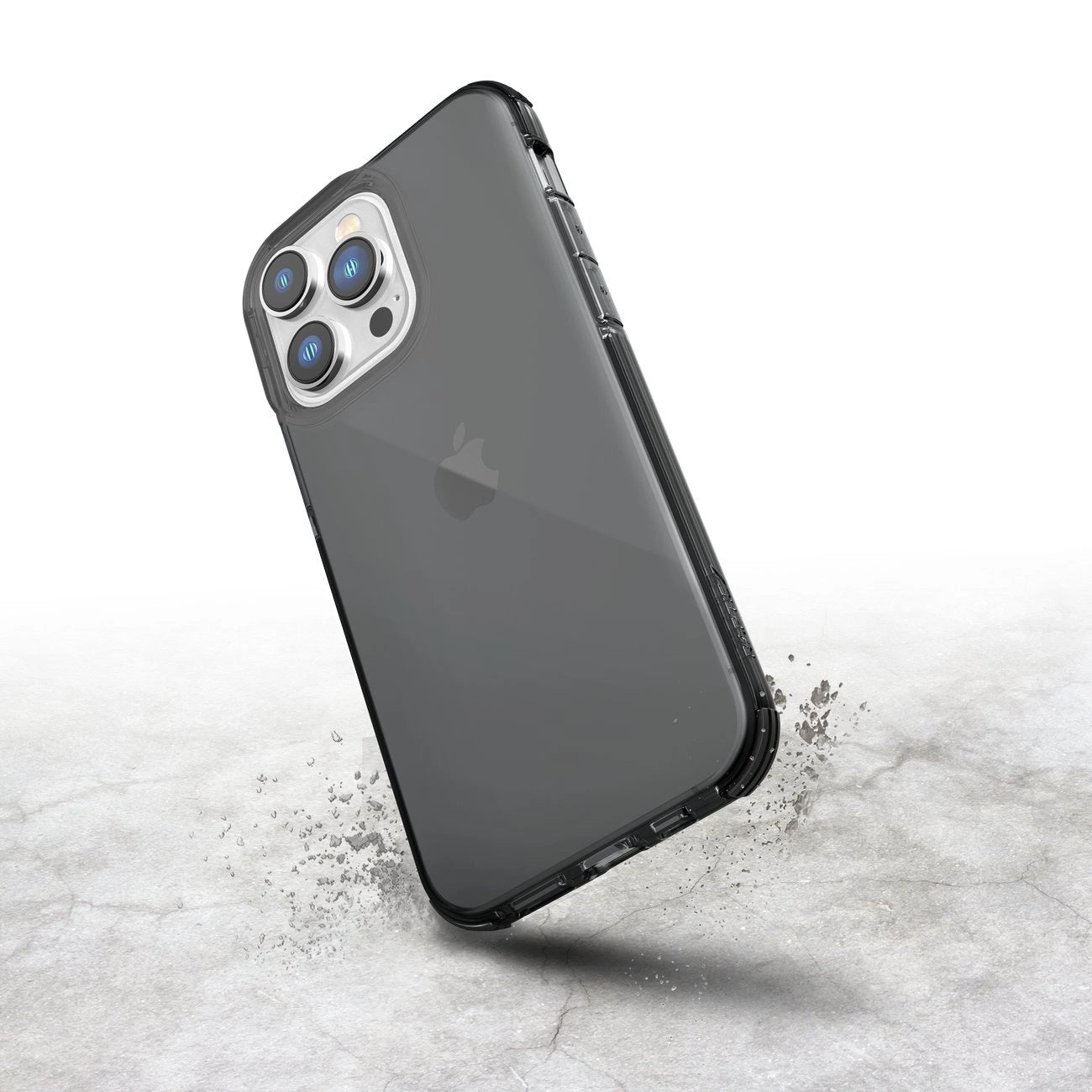 Raptic X-Doria Clear Case iPhone 14 Pro gepanzerte Hülle grau