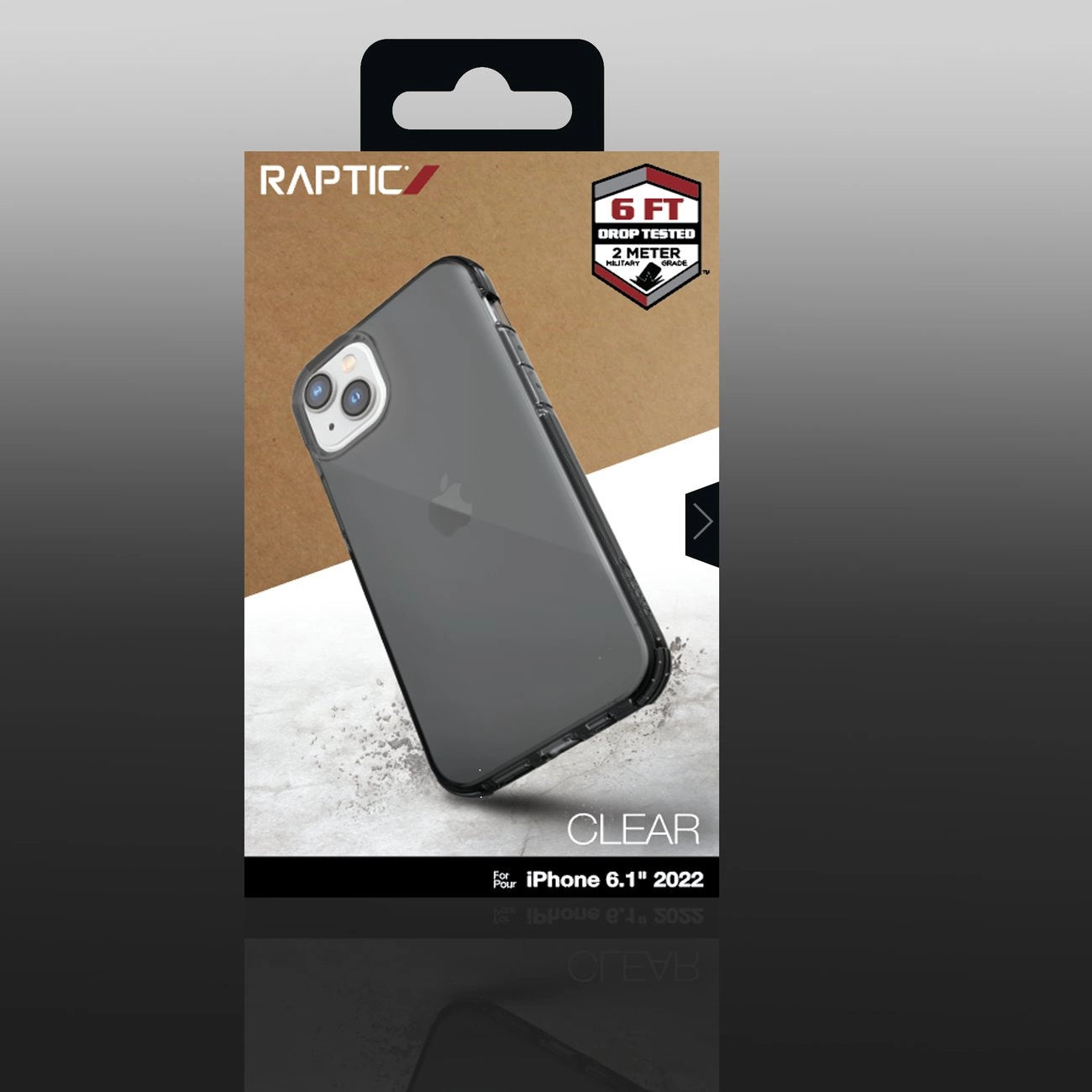 Raptic X-Doria Clear Case iPhone 14 gepanzerte Hülle grau