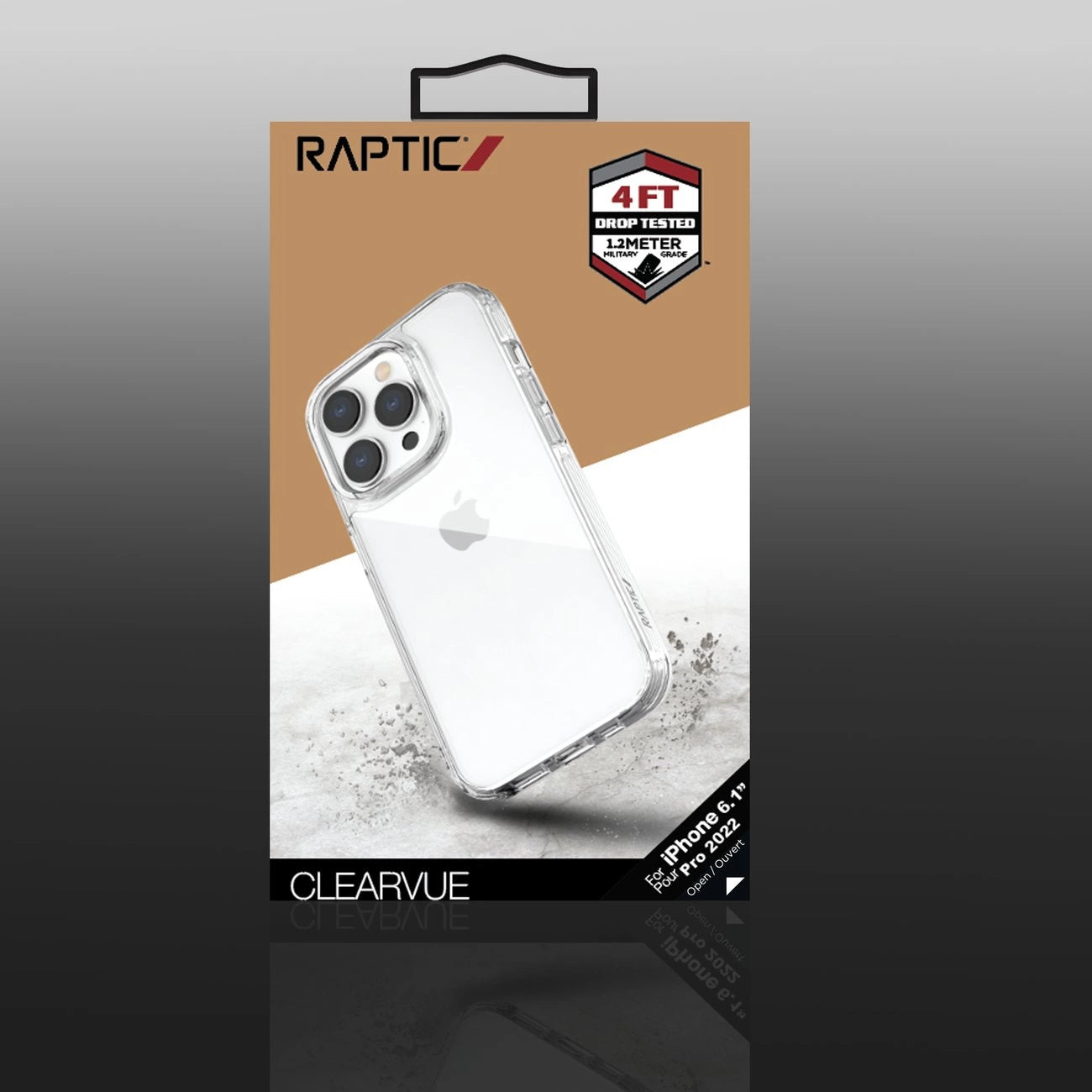 Raptic X-Doria Clearvue Case iPhone 14 Pro Rückseite klar