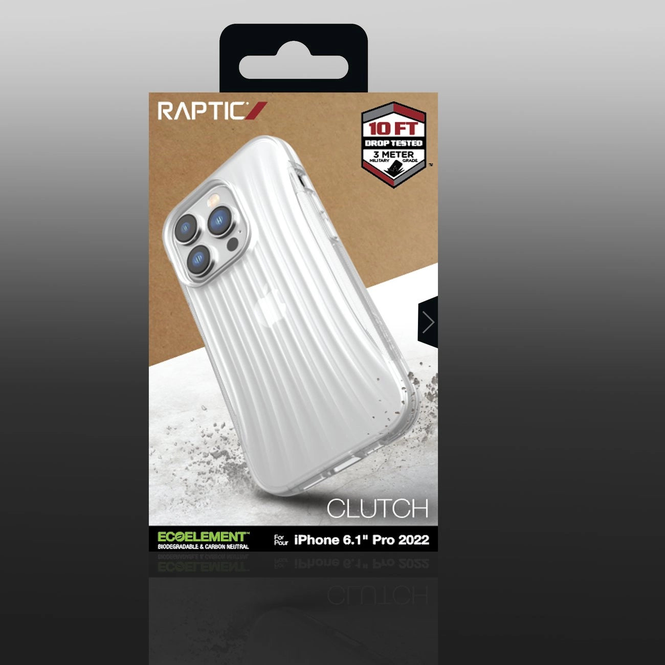 Raptic X-Doria Clutch Case iPhone 14 Pro Rückseite transparent