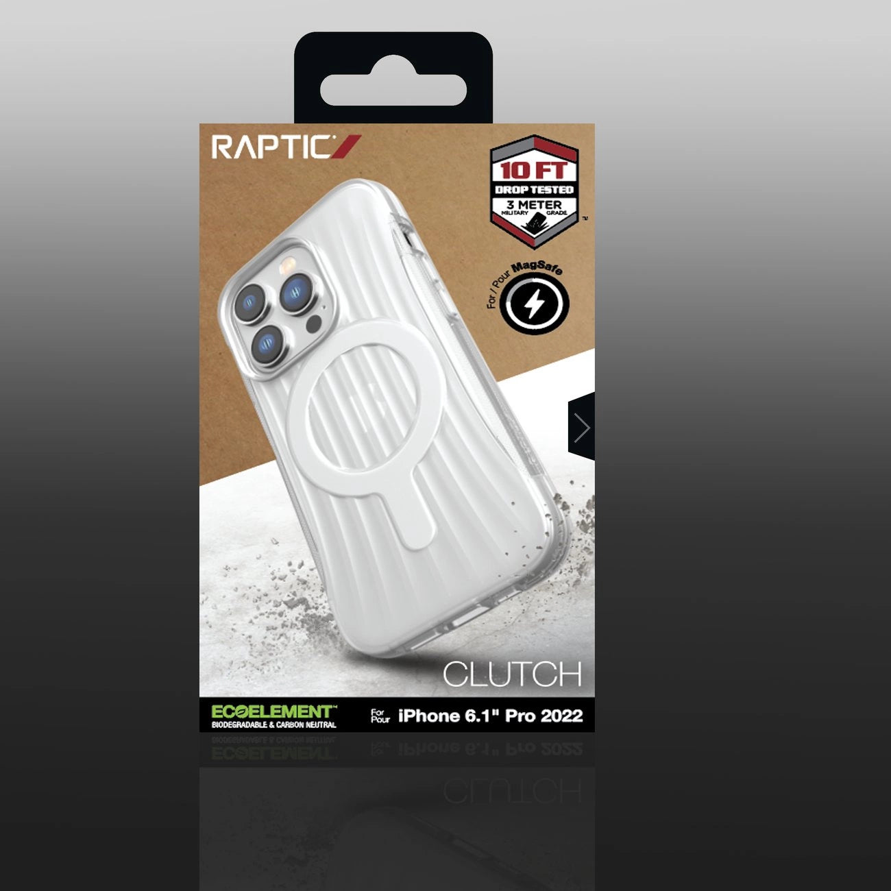 Raptic X-Doria Clutch Case iPhone 14 Pro mit MagSafe Rückseite transparent