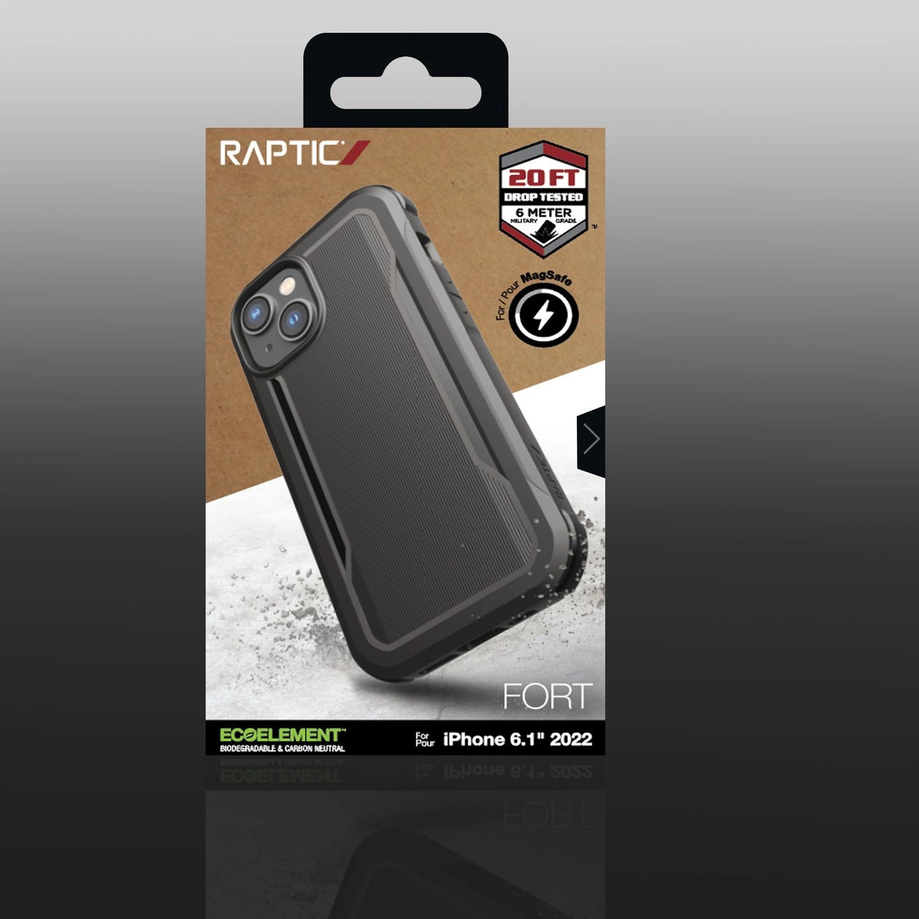 Raptic X-Doria Fort Case iPhone 14 Hülle mit MagSafe gepanzerter Hülle schwarz