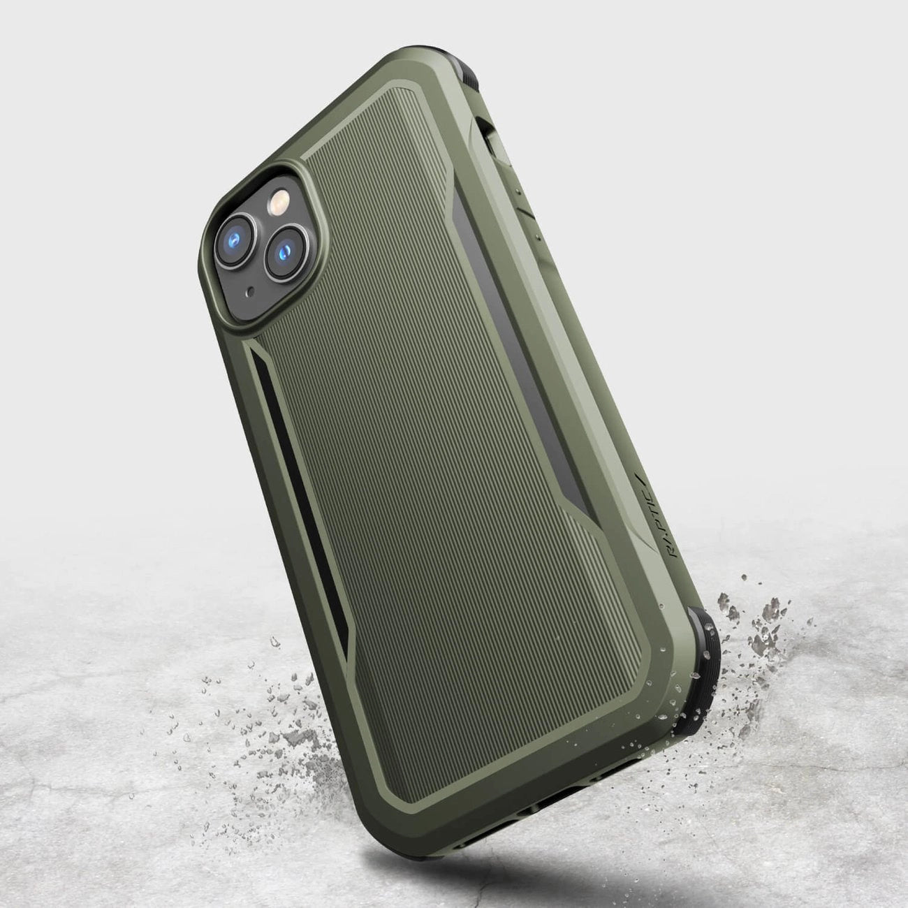 Raptic X-Doria Fort Case iPhone 14 Plus mit gepanzerter MagSafe-Hülle grün