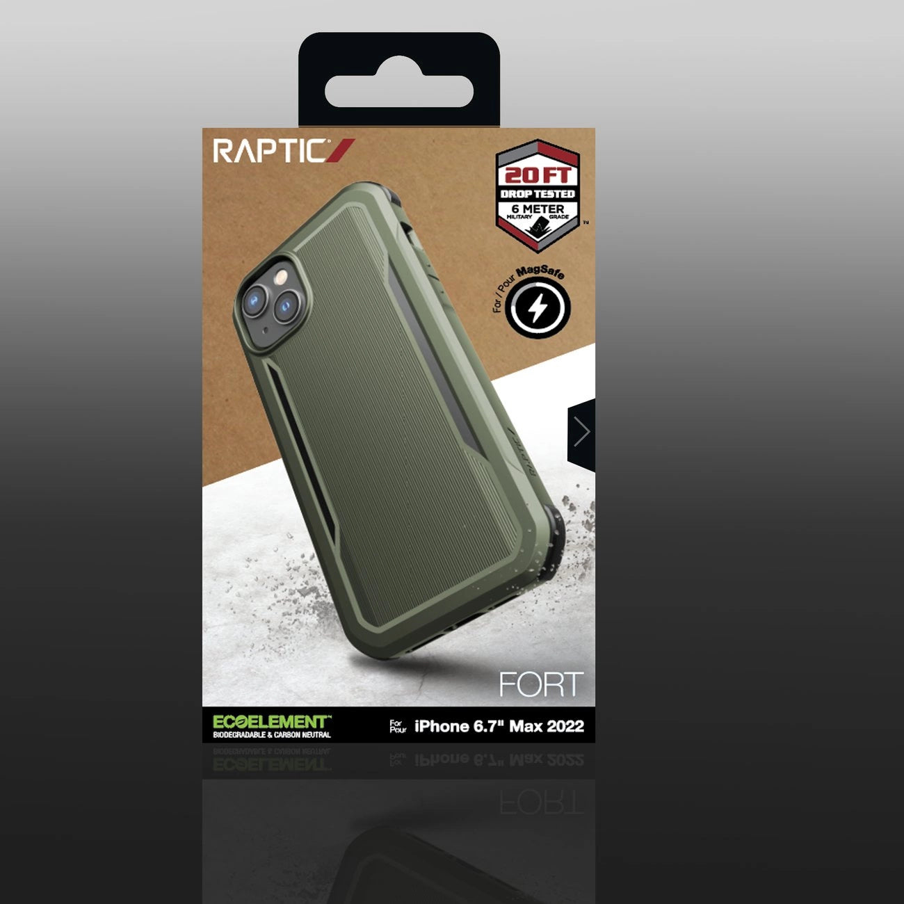 Raptic X-Doria Fort Case iPhone 14 Plus mit gepanzerter MagSafe-Hülle grün