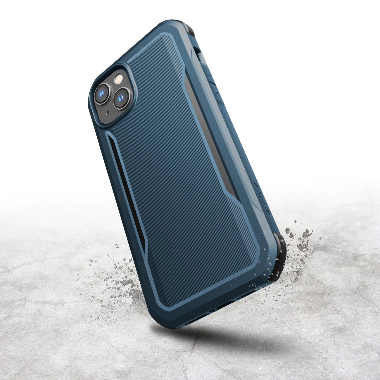 Raptic X-Doria Fort Case iPhone 14 Pro Max mit gepanzerter blauer MagSafe-Hülle