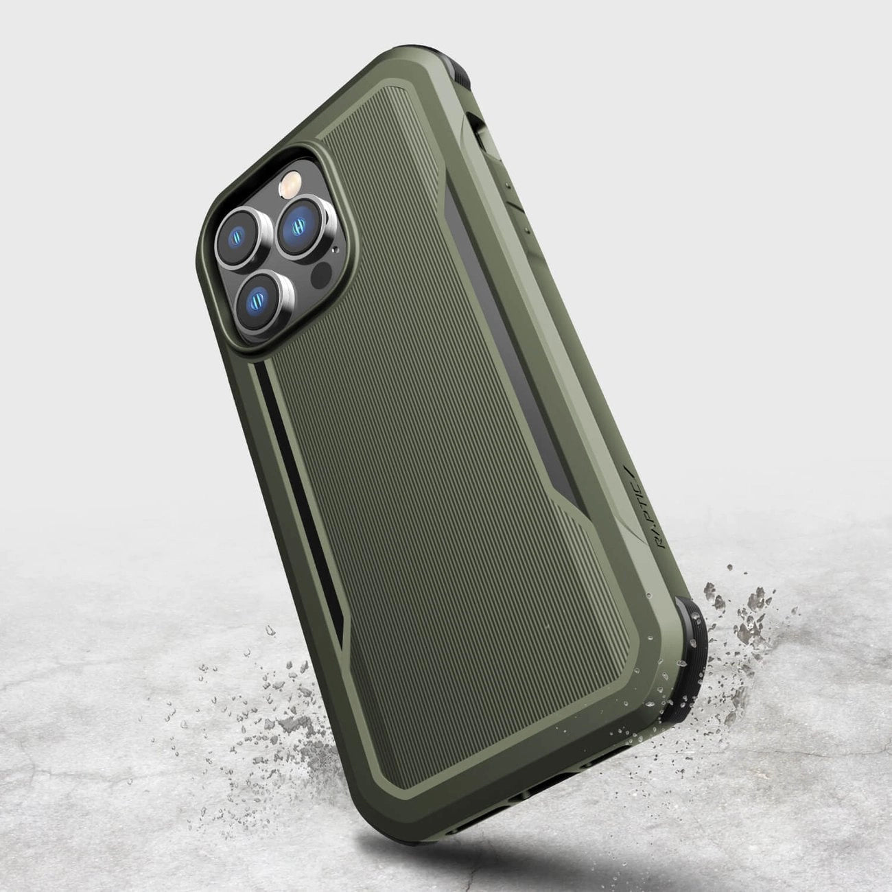 Raptic X-Doria Fort Case iPhone 14 Pro mit gepanzerter MagSafe-Hülle grün