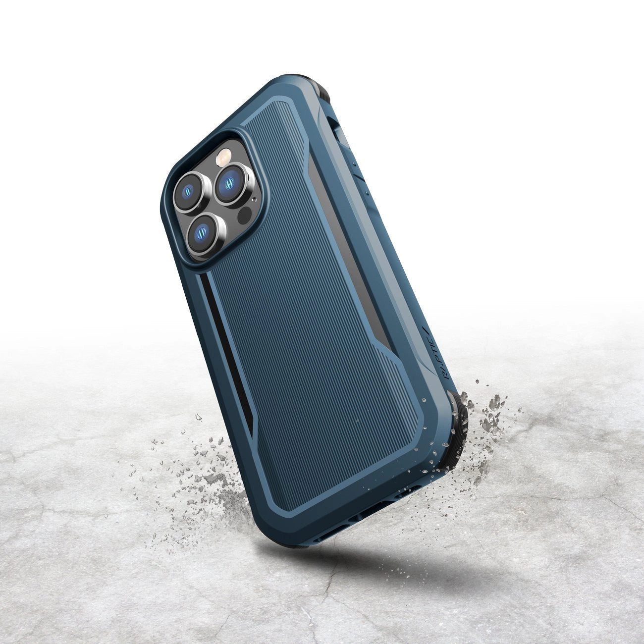 Raptic X-Doria Fort Case iPhone 14 Pro mit gepanzerter blauer MagSafe-Hülle