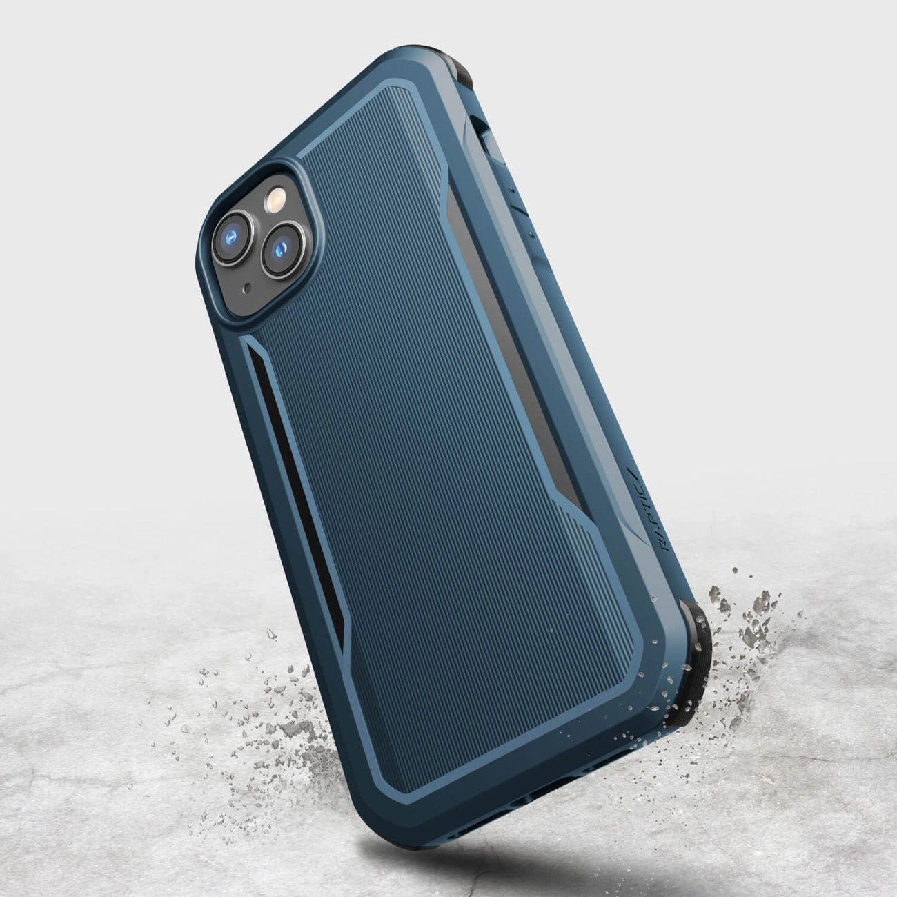 Raptic X-Doria Fort Case iPhone 14 mit gepanzerter blauer MagSafe-Hülle