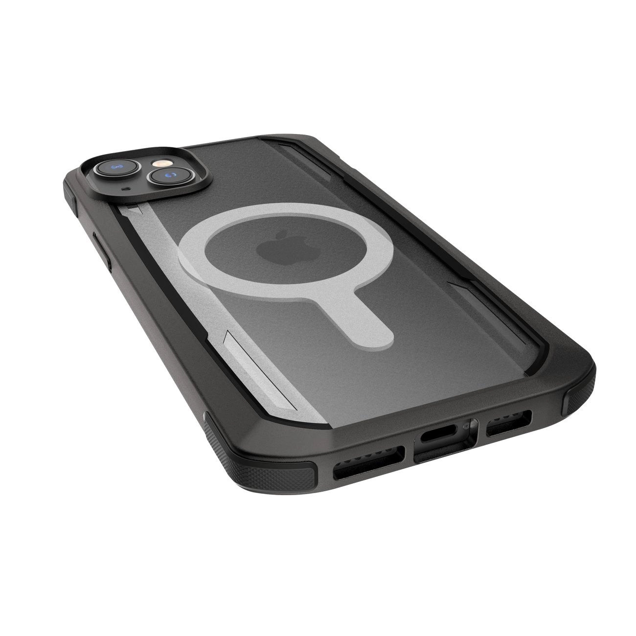 Raptic X-Doria Secure Case für iPhone 14 Plus mit gepanzerter MagSafe-Hülle schwarz